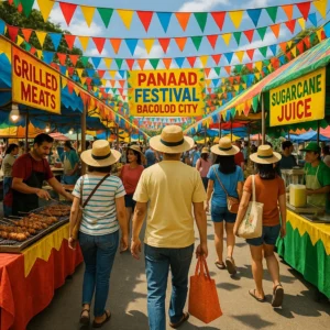 Festival food stalls