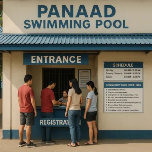 Pool access registration area